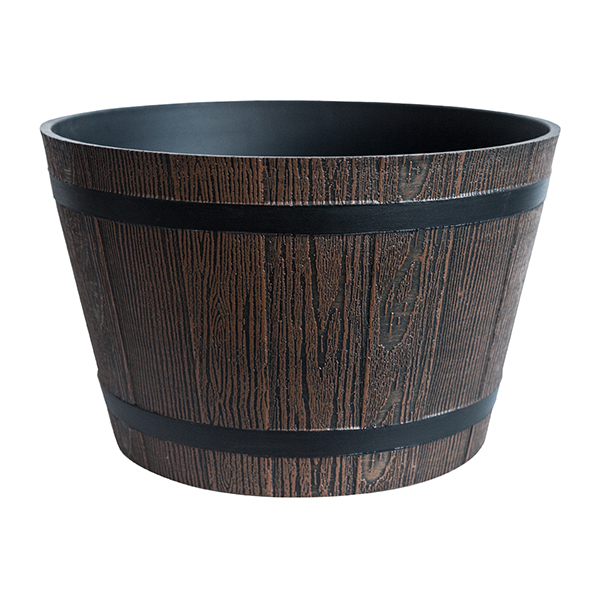 Patio Large Barrel Round Plastic Garden Pot from China manufacturer