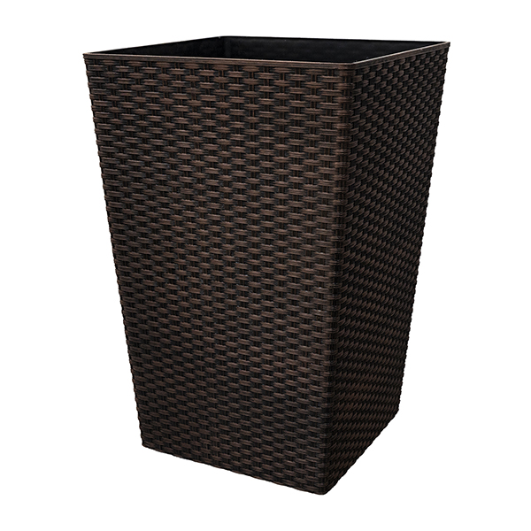 Tall Square Large Rattan Effect Plant Pot from China manufacturer