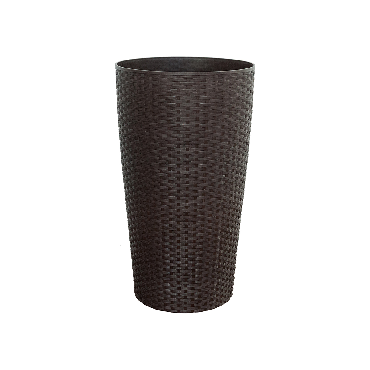 Tall Rattan Effect Resin Floor Plant Pot from China manufacturer