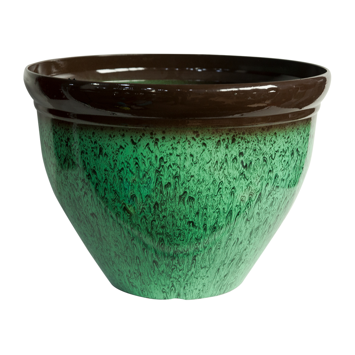 Spray Paint Glazed Ceramic Finish Plastic Planter from China