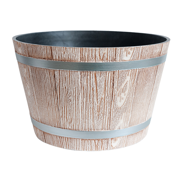 Patio Large Barrel Round Plastic Garden Pot from China manufacturer